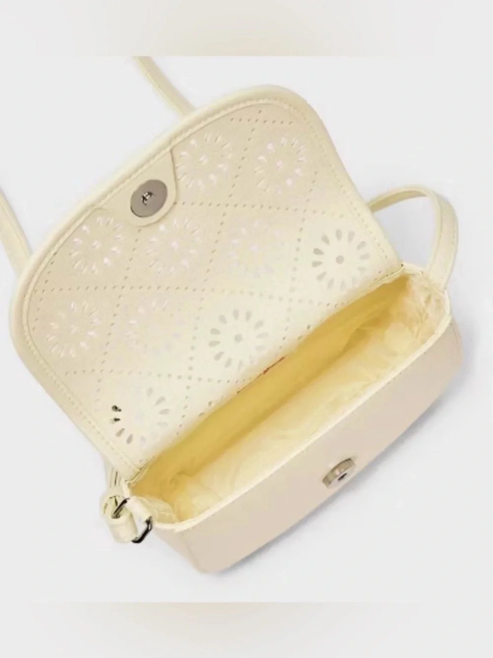 Girls' Saddle Crossbody Bag - Cat & Jack Yellow New with Tag